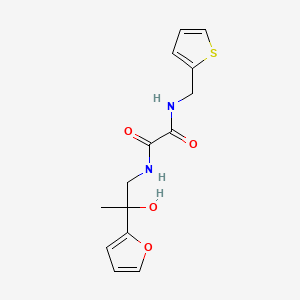 molecular formula C14H16N2O4S B2782961 N1-(2-(呋喃-2-基)-2-羟基丙基)-N2-(噻吩-2-基甲基)草酰胺 CAS No. 1396846-22-2
