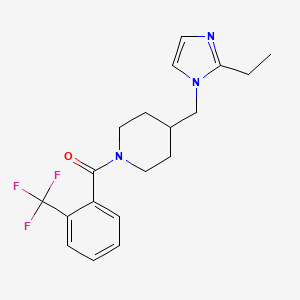 (4-((2-ethyl-1H-imidazol-1-yl)methyl)piperidin-1-yl)(2-(trifluoromethyl)phenyl)methanone