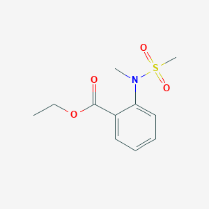 molecular formula C11H15NO4S B2782967 Ethyl 2-[methyl(methylsulfonyl)amino]benzenecarboxylate CAS No. 866010-09-5