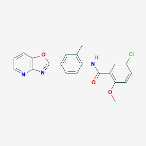 5-chloro-2-methoxy-N-(2-methyl-4-[1,3]oxazolo[4,5-b]pyridin-2-ylphenyl)benzamide