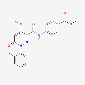 molecular formula C21H19N3O5 B2782981 Methyl 4-[[4-methoxy-1-(2-methylphenyl)-6-oxopyridazine-3-carbonyl]amino]benzoate CAS No. 941900-09-0