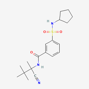 molecular formula C19H27N3O3S B2782998 N-(1-cyano-1,2,2-trimethylpropyl)-3-(cyclopentylsulfamoyl)benzamide CAS No. 1796977-36-0