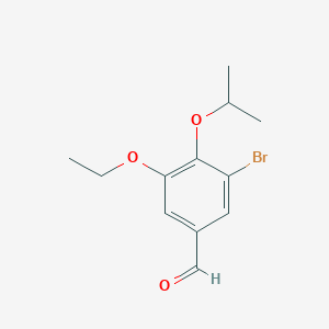 molecular formula C12H15BrO3 B2783009 3-Bromo-5-ethoxy-4-isopropoxybenzaldehyde CAS No. 428476-80-6