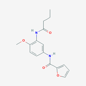 molecular formula C16H18N2O4 B278301 N-[3-(butyrylamino)-4-methoxyphenyl]-2-furamide 