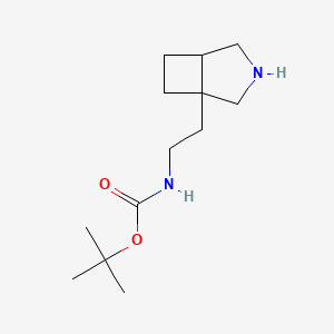 molecular formula C13H24N2O2 B2783010 Tert-butyl N-[2-(3-azabicyclo[3.2.0]heptan-1-yl)ethyl]carbamate CAS No. 2445800-59-7