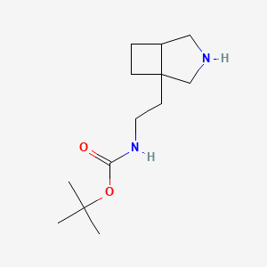 molecular formula C13H24N2O2 B2783010 叔丁基 N-[2-(3-氮杂双环[3.2.0]庚烷-1-基)乙基]氨基甲酸酯 CAS No. 2445800-59-7