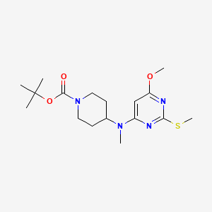 molecular formula C17H28N4O3S B2783018 tert-Butyl 4-((6-methoxy-2-(methylthio)pyrimidin-4-yl)(methyl)amino)piperidine-1-carboxylate CAS No. 1353987-55-9