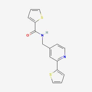 molecular formula C15H12N2OS2 B2783020 N-((2-(thiophen-2-yl)pyridin-4-yl)methyl)thiophene-2-carboxamide CAS No. 2034346-17-1