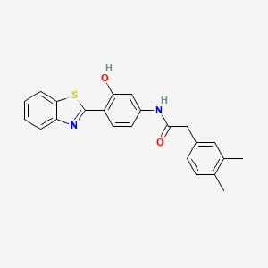 molecular formula C23H20N2O2S B2783021 N-(4-(benzo[d]thiazol-2-yl)-3-hydroxyphenyl)-2-(3,4-dimethylphenyl)acetamide CAS No. 921558-34-1
