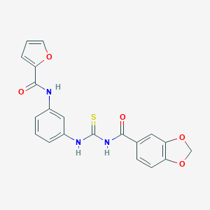 N-[3-({[(1,3-benzodioxol-5-ylcarbonyl)amino]carbothioyl}amino)phenyl]-2-furamide