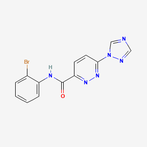 molecular formula C13H9BrN6O B2783032 N-(2-溴苯基)-6-(1H-1,2,4-三唑-1-基)吡啶并[4,3-d]噻嗪-3-甲酰胺 CAS No. 1448056-98-1