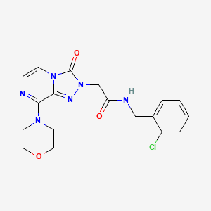 molecular formula C18H19ClN6O3 B2783040 N-(2-氯苄基)-2-(8-吗啉-3-氧代-[1,2,4]三唑并[4,3-a]吡嗪-2(3H)-基)乙酰胺 CAS No. 1251569-14-8