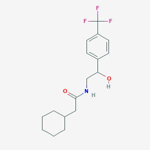 molecular formula C17H22F3NO2 B2783041 2-cyclohexyl-N-(2-hydroxy-2-(4-(trifluoromethyl)phenyl)ethyl)acetamide CAS No. 1704579-16-7