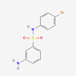 molecular formula C12H11BrN2O2S B2783043 3-amino-N-(4-bromophenyl)benzene-1-sulfonamide CAS No. 380349-08-6