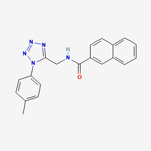 molecular formula C20H17N5O B2783061 N-((1-(p-tolyl)-1H-tetrazol-5-yl)methyl)-2-naphthamide CAS No. 921165-87-9