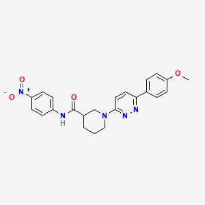 molecular formula C23H23N5O4 B2783070 1-[6-(4-methoxyphenyl)pyridazin-3-yl]-N-(4-nitrophenyl)piperidine-3-carboxamide CAS No. 1105213-36-2