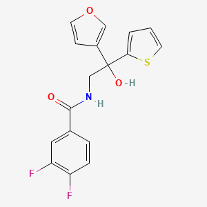 molecular formula C17H13F2NO3S B2783077 3,4-difluoro-N-(2-(furan-3-yl)-2-hydroxy-2-(thiophen-2-yl)ethyl)benzamide CAS No. 2034487-12-0