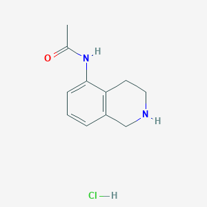 molecular formula C11H15ClN2O B2783085 N-(1,2,3,4-tetrahydroisoquinolin-5-yl)acetamide hydrochloride CAS No. 1909336-35-1