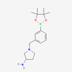 1-[[3-(4,4,5,5-Tetramethyl-1,3,2-dioxaborolan-2-yl)phenyl]methyl]pyrrolidin-3-amine