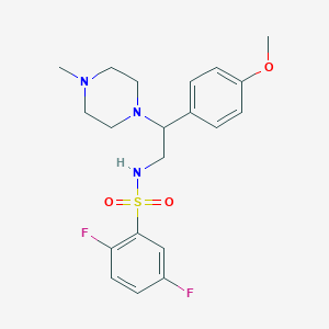 molecular formula C20H25F2N3O3S B2783093 2,5-difluoro-N-(2-(4-methoxyphenyl)-2-(4-methylpiperazin-1-yl)ethyl)benzenesulfonamide CAS No. 906150-39-8