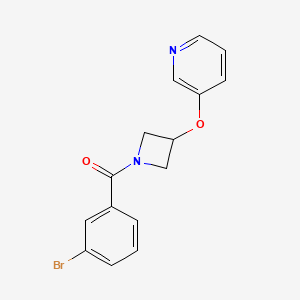 molecular formula C15H13BrN2O2 B2783096 (3-Bromophenyl)(3-(pyridin-3-yloxy)azetidin-1-yl)methanone CAS No. 1903304-51-7