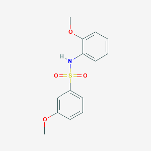 molecular formula C14H15NO4S B2783099 3-methoxy-N-(2-methoxyphenyl)benzene-1-sulfonamide CAS No. 670271-57-5