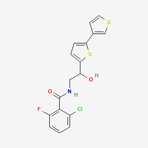 N-(2-([2,3'-bithiophen]-5-yl)-2-hydroxyethyl)-2-chloro-6-fluorobenzamide