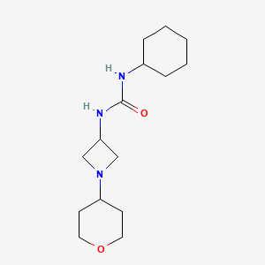 molecular formula C15H27N3O2 B2783105 1-Cyclohexyl-3-[1-(oxan-4-yl)azetidin-3-yl]urea CAS No. 2415525-85-6
