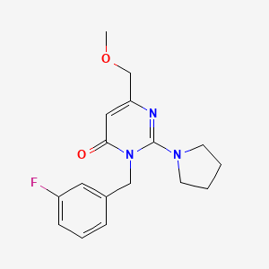 3-(3-fluorobenzyl)-6-(methoxymethyl)-2-(1-pyrrolidinyl)-4(3H)-pyrimidinone