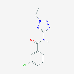 molecular formula C10H10ClN5O B278315 3-chloro-N-(2-ethyl-2H-tetrazol-5-yl)benzamide 