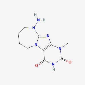 10-amino-1-methyl-1,3,5-trihydro-6H,7H,8H,9H-1,3-diazaperhydroepino[1,2-h]puri ne-2,4-dione