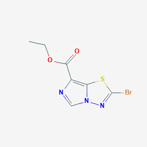 molecular formula C7H6BrN3O2S B2783151 Ethyl 2-bromoimidazo[5,1-b][1,3,4]thiadiazole-7-carboxylate CAS No. 2305255-09-6