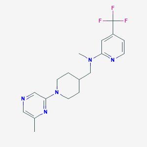 N-Methyl-N-[[1-(6-methylpyrazin-2-yl)piperidin-4-yl]methyl]-4-(trifluoromethyl)pyridin-2-amine