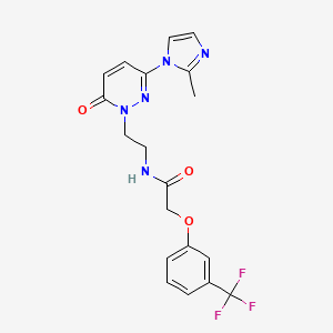 N-(2-(3-(2-methyl-1H-imidazol-1-yl)-6-oxopyridazin-1(6H)-yl)ethyl)-2-(3-(trifluoromethyl)phenoxy)acetamide