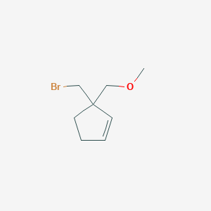 molecular formula C8H13BrO B2783177 3-(Bromomethyl)-3-(methoxymethyl)cyclopentene CAS No. 2243513-17-7