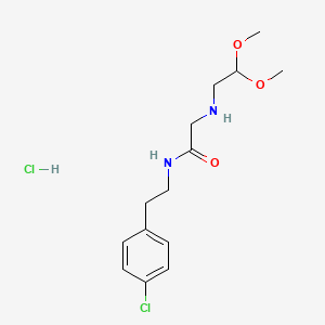 molecular formula C14H22Cl2N2O3 B2783179 N-[2-(4-chlorophenyl)ethyl]-2-[(2,2-dimethoxyethyl)amino]acetamide hydrochloride CAS No. 2058638-04-1