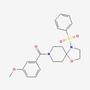 4-(Benzenesulfonyl)-8-(3-methoxybenzoyl)-1-oxa-4,8-diazaspiro[4.5]decane