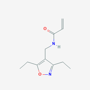 molecular formula C11H16N2O2 B2783186 N-[(3,5-Diethyl-1,2-oxazol-4-yl)methyl]prop-2-enamide CAS No. 2411201-70-0