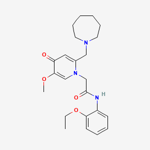 molecular formula C23H31N3O4 B2783190 2-(2-(azepan-1-ylmethyl)-5-methoxy-4-oxopyridin-1(4H)-yl)-N-(2-ethoxyphenyl)acetamide CAS No. 1005307-70-9