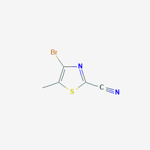 molecular formula C5H3BrN2S B2783191 4-Bromo-5-methylthiazole-2-carbonitrile CAS No. 2090046-28-7