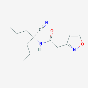 molecular formula C13H19N3O2 B2783192 N-(1-cyano-1-propylbutyl)-2-(1,2-oxazol-3-yl)acetamide CAS No. 1424463-84-2