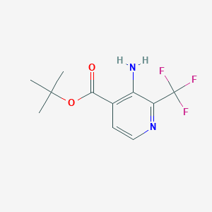 molecular formula C11H13F3N2O2 B2783194 Tert-butyl 3-amino-2-(trifluoromethyl)pyridine-4-carboxylate CAS No. 2248358-93-0
