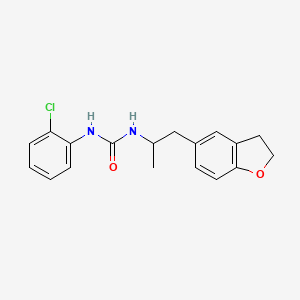 molecular formula C18H19ClN2O2 B2783197 1-(2-Chlorophenyl)-3-(1-(2,3-dihydrobenzofuran-5-yl)propan-2-yl)urea CAS No. 2034516-65-7