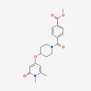 Methyl 4-(4-((1,6-dimethyl-2-oxo-1,2-dihydropyridin-4-yl)oxy)piperidine-1-carbonyl)benzoate
