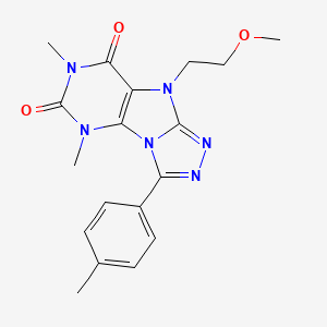 9-(2-methoxyethyl)-5,7-dimethyl-3-(p-tolyl)-5H-[1,2,4]triazolo[4,3-e]purine-6,8(7H,9H)-dione