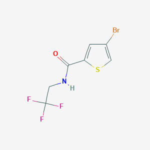 molecular formula C7H5BrF3NOS B2783214 4-Bromo-N-(2,2,2-trifluoroethyl)thiophene-2-carboxamide CAS No. 2327050-90-6