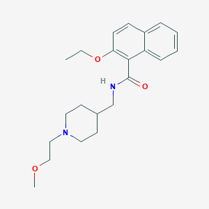 molecular formula C22H30N2O3 B2783218 2-ethoxy-N-((1-(2-methoxyethyl)piperidin-4-yl)methyl)-1-naphthamide CAS No. 953930-49-9