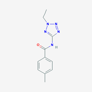 molecular formula C11H13N5O B278322 N-(2-ethyl-2H-tetrazol-5-yl)-4-methylbenzamide 