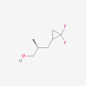 molecular formula C7H12F2O B2783225 (2R)-3-(2,2-Difluorocyclopropyl)-2-methylpropan-1-ol CAS No. 2248219-04-5