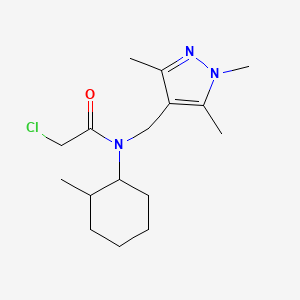 2-Chloro-N-(2-methylcyclohexyl)-N-[(1,3,5-trimethylpyrazol-4-yl)methyl]acetamide
